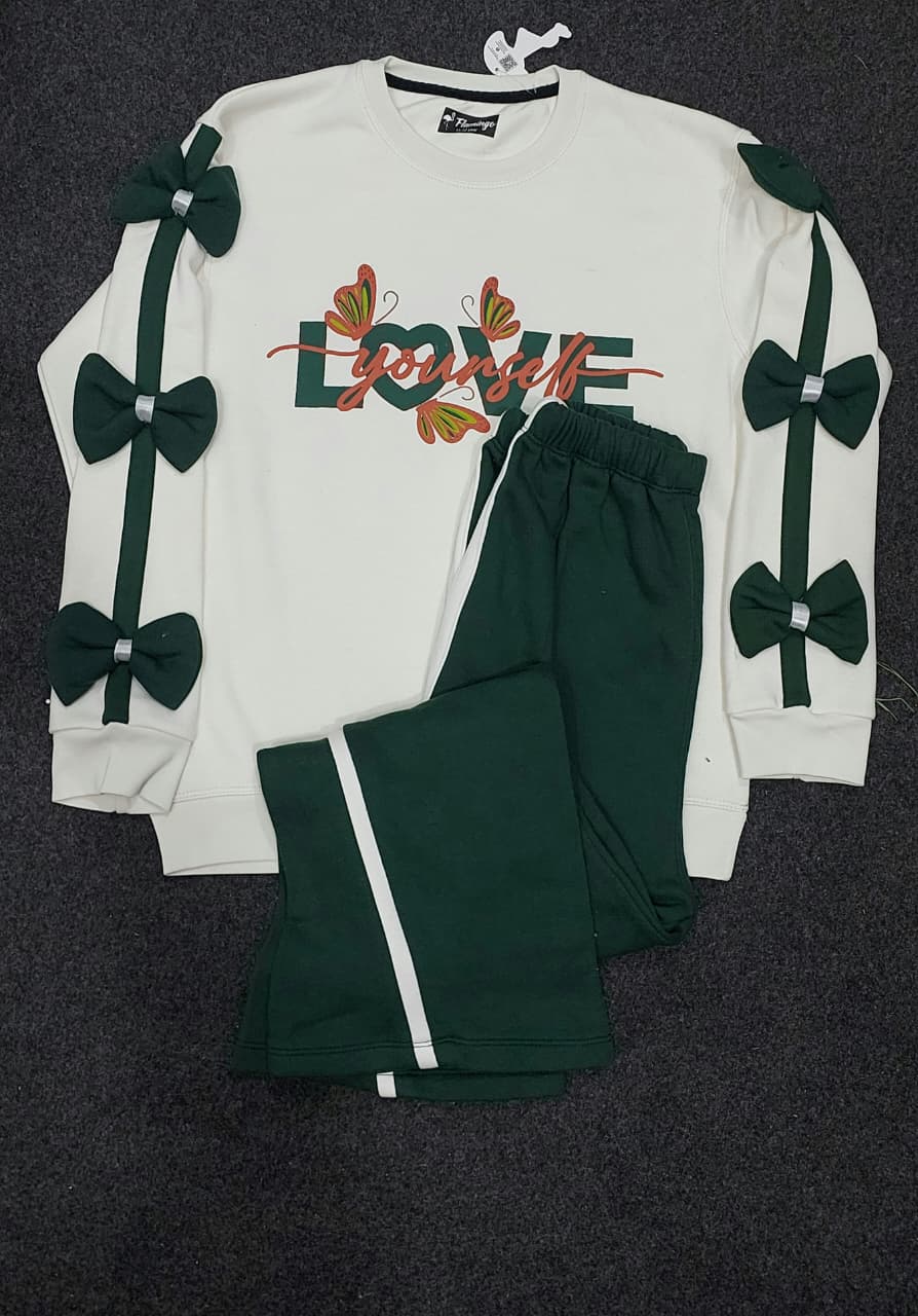 Girls' Love Yourself Bow Detail Winter Tracksuit