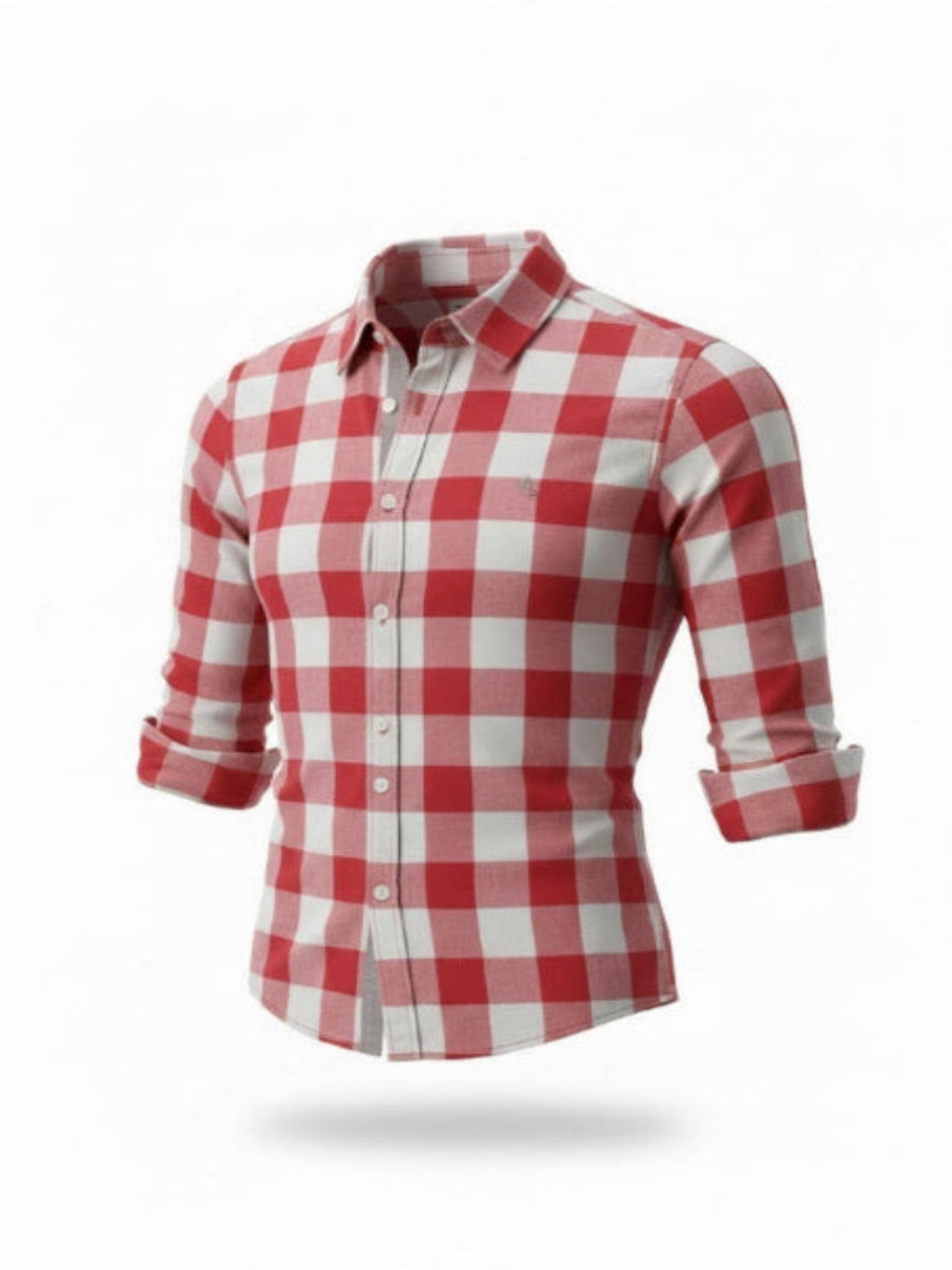 Red & White Checkered Kids Casual Shirt