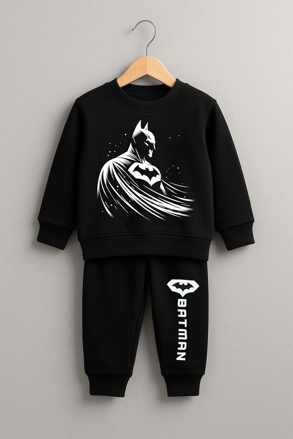 Batman Boys’ Black Sweatshirt & Jogger Set