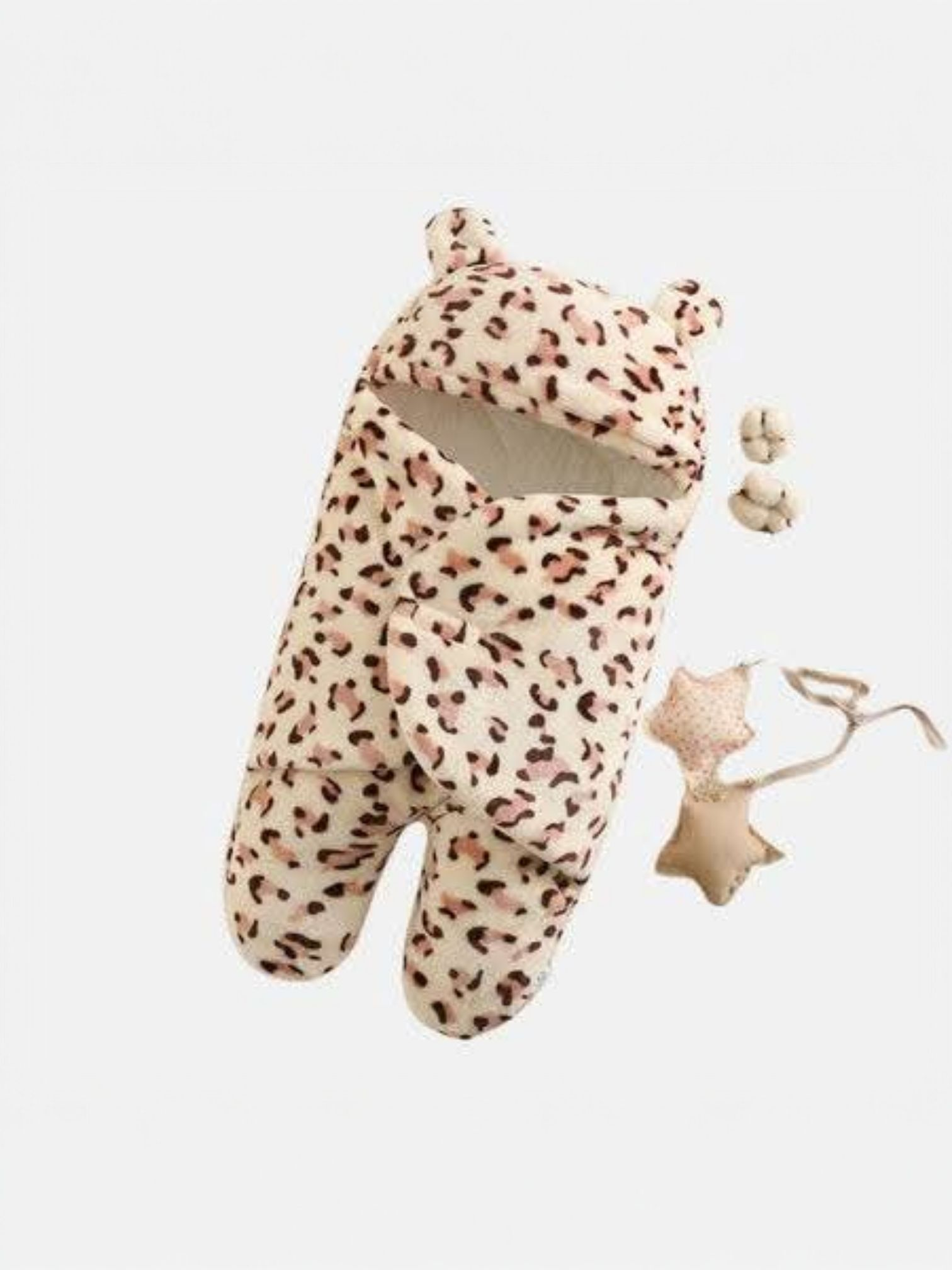 Fiercely Cozy: Leopard Print Fleece Swaddle Sack