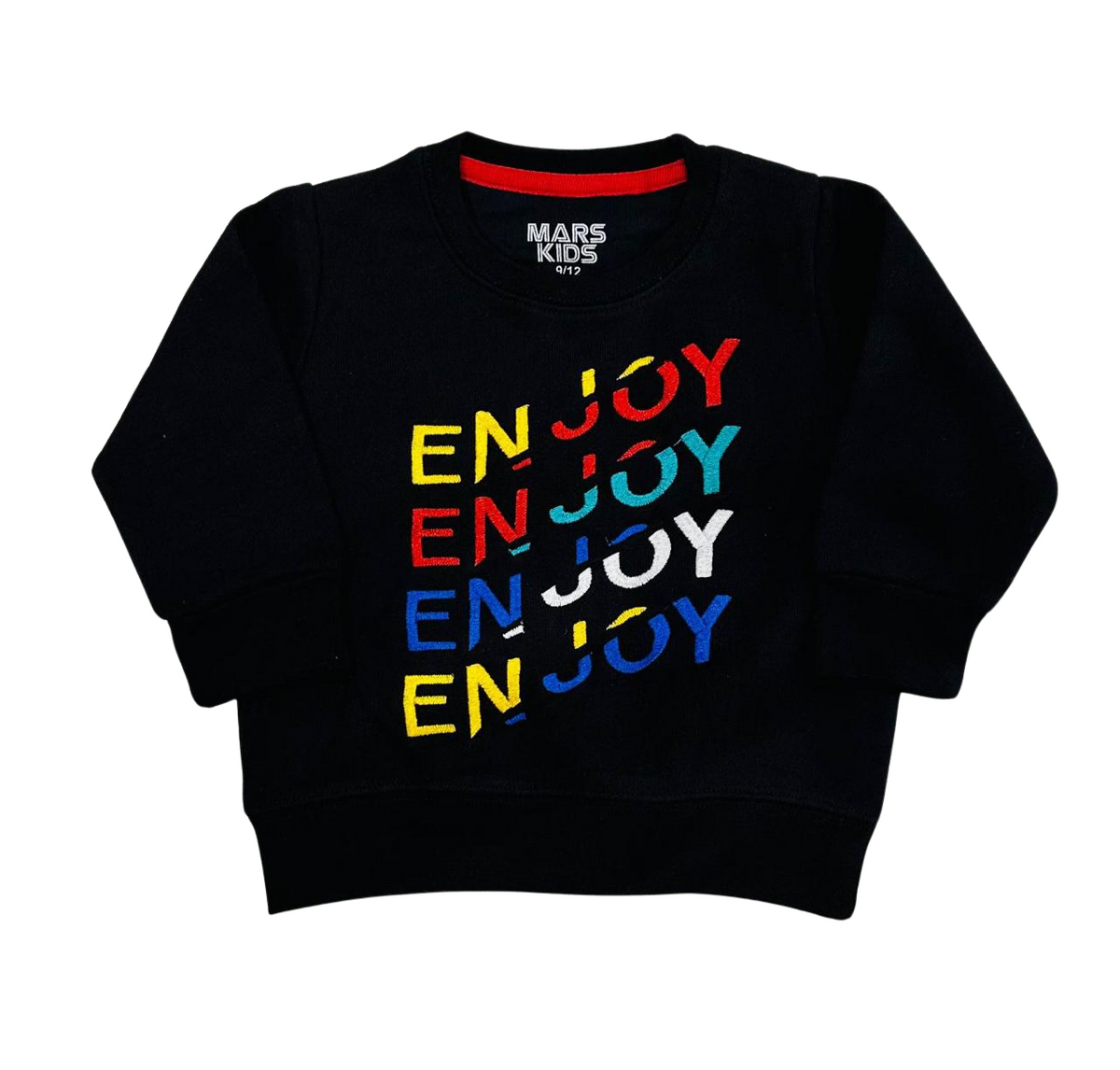 Boys ENJOY Multicolor Printed Sweatshirt – Black