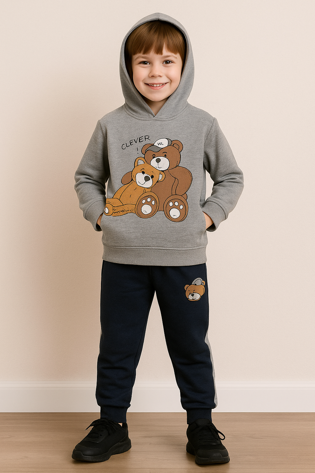 Clever Bear Hoodie Set