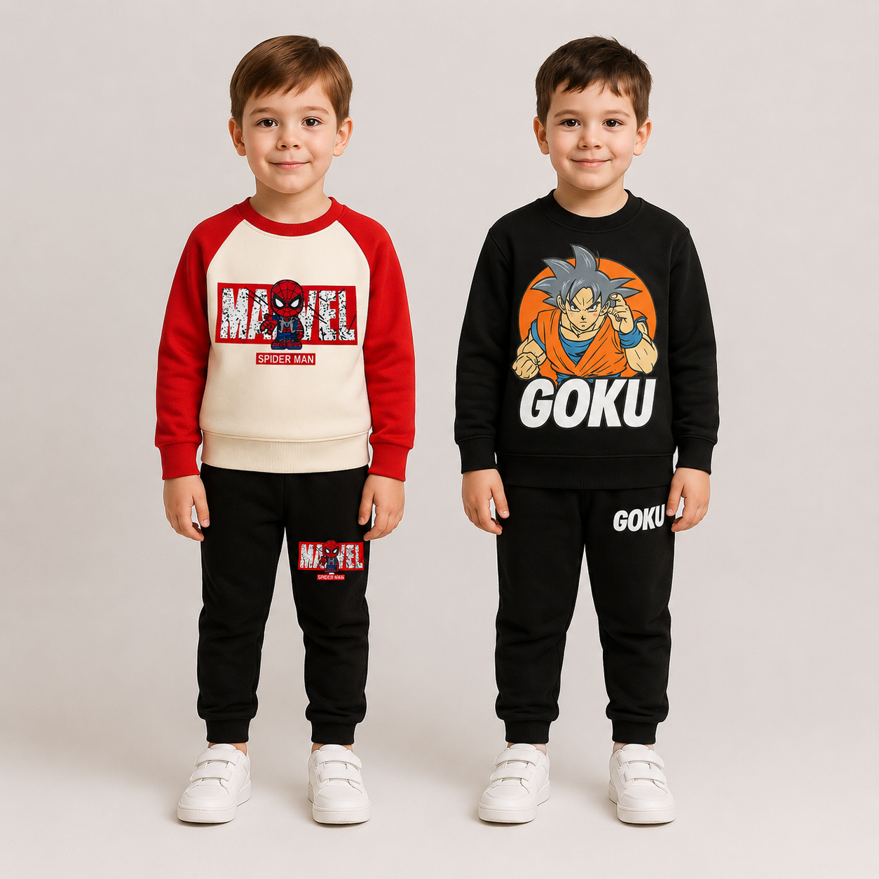 Boys’ Winter 2-in-1 Tracksuit Bundle – Spider & Goku Graphic Sets  Product Description: