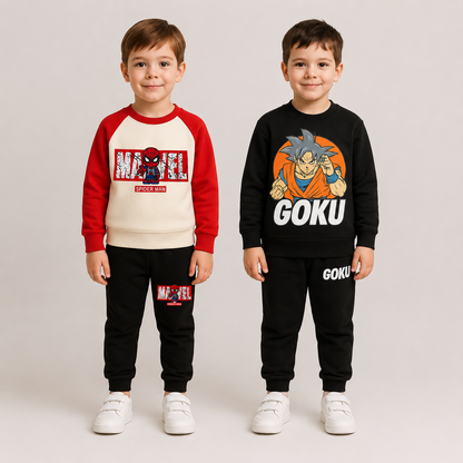Boys’ Winter 2-in-1 Tracksuit Bundle – Spider & Goku Graphic Sets  Product Description: