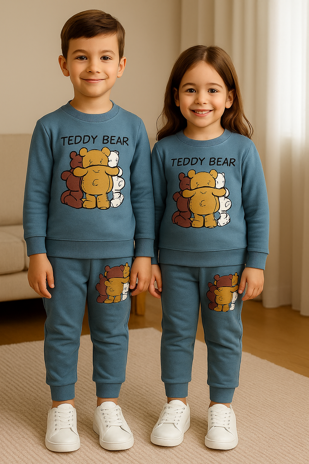 Cozy Teddy Bear Kidswear Set – Sweatshirt & Trouser