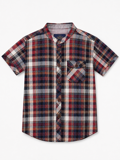 Boys' Premium Plaid Cotton Shirt