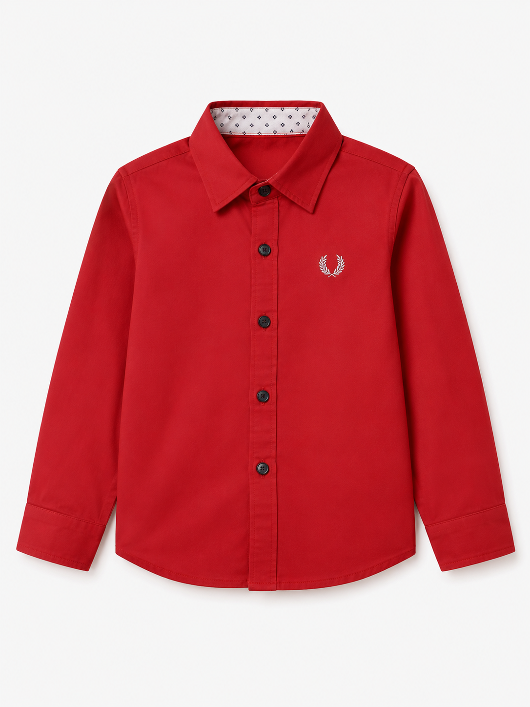 Red Kids Casual Cotton Shirt