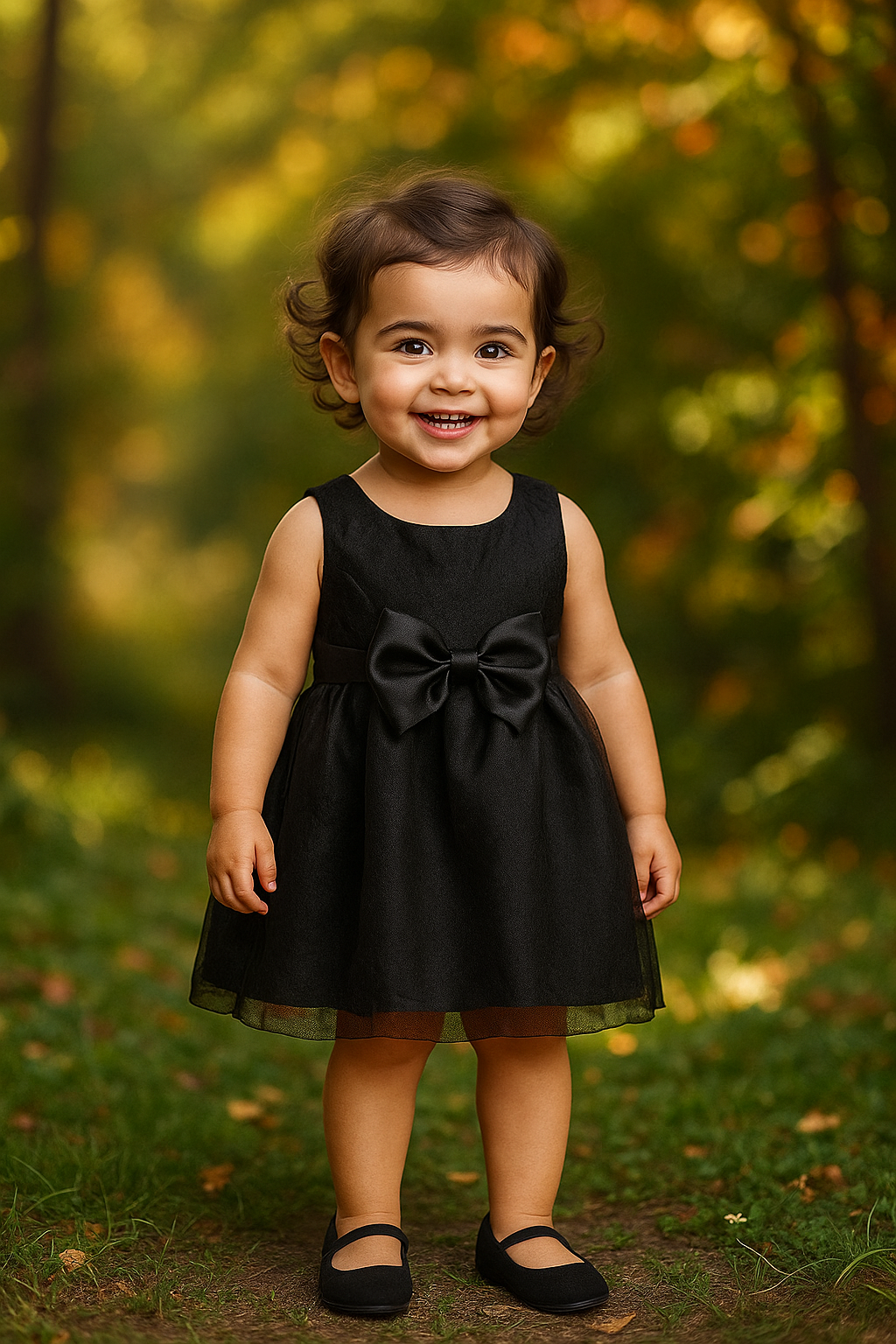 Baby girl Frock with Bow & Head band.