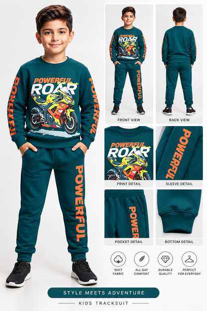 Powerful Roar Kids Motorcycle Tracksuit – Boys & Girls