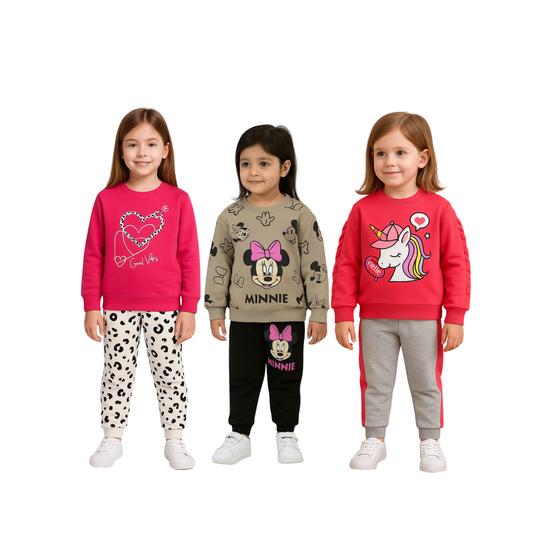 Girls’ Winter 3-in-1 Tracksuit Bundle – 3 Complete Outfit Sets