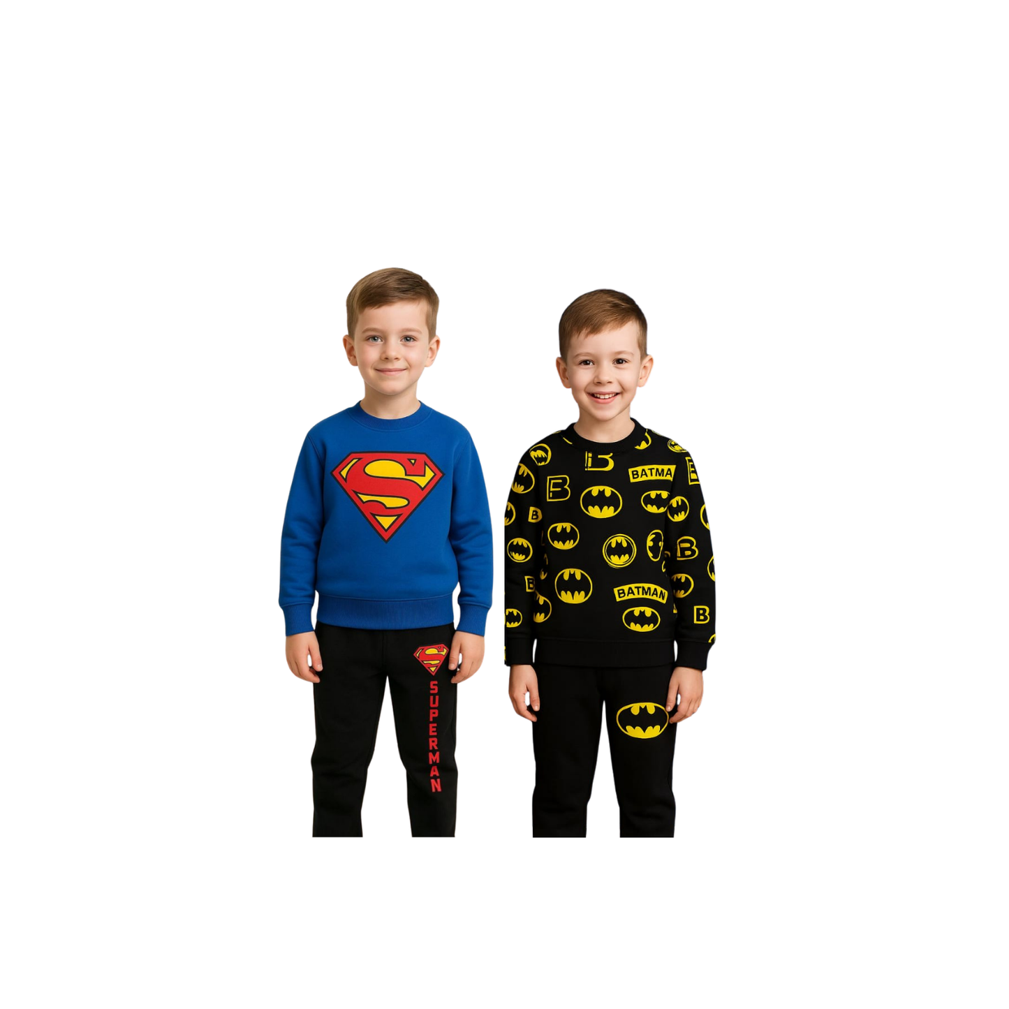 Boys’ Winter 2-in-1 Superhero Tracksuit Bundle – Blue & Black Sets