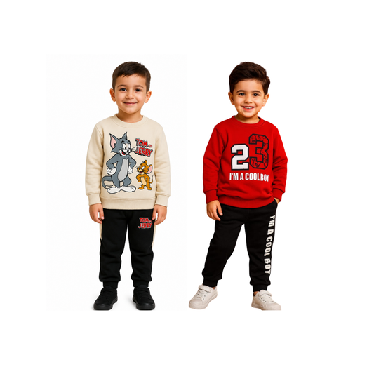 Boys Winter 2-in-1 Tracksuit Bundle – Tom & Jerry and Cool Boy Outfit Combo