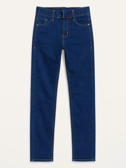 Kids Dark Blue Straight-Fit Denim Jeans