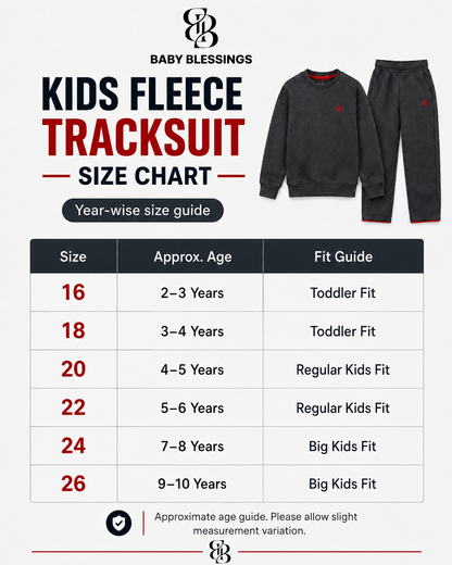 Kids Premium Fleece Tracksuit – 4 Colour Winter Collection