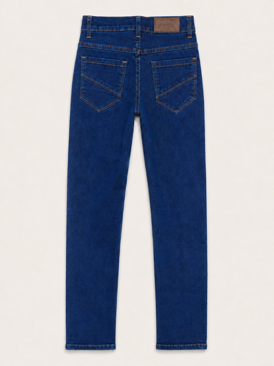 Kids Dark Blue Straight-Fit Denim Jeans