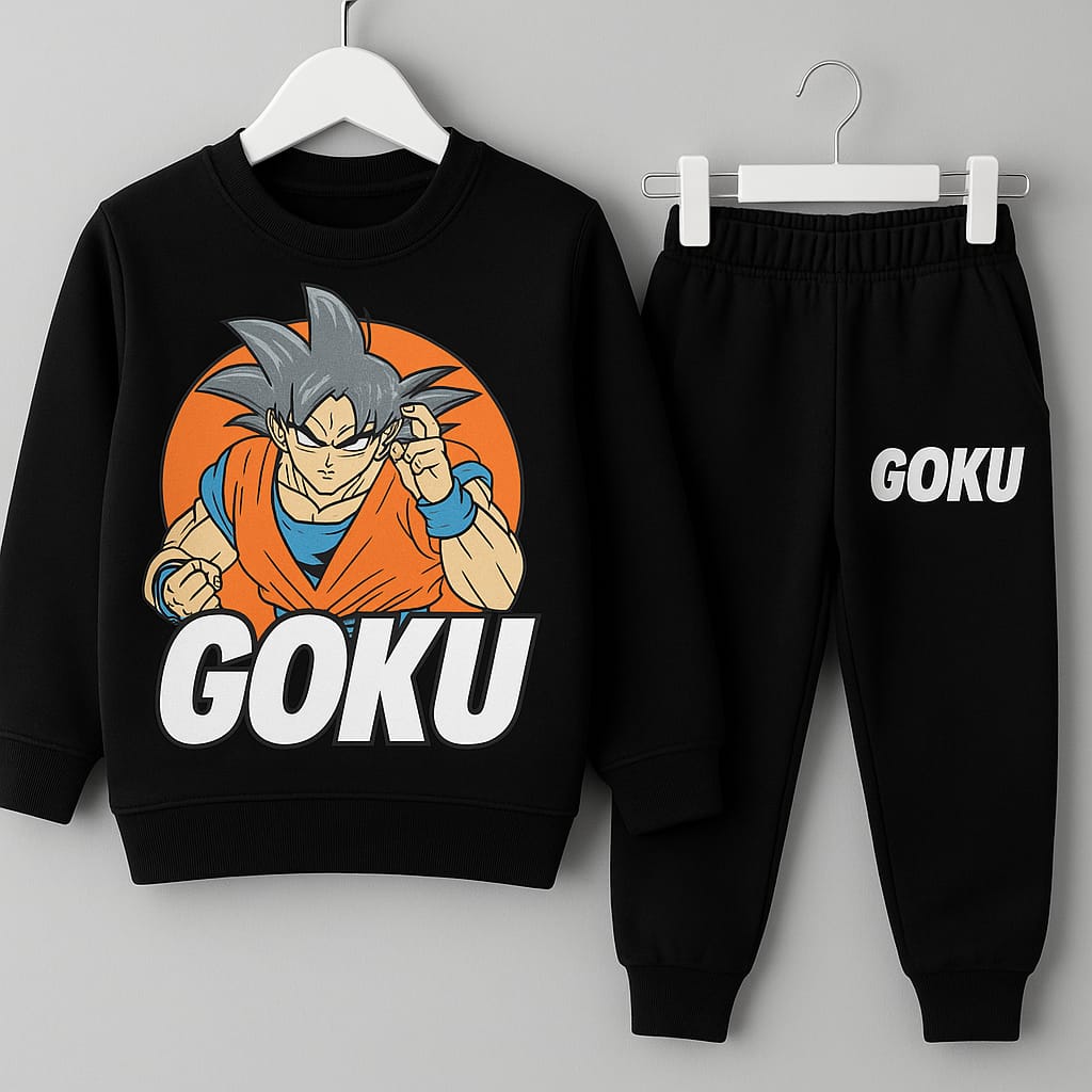 Kids Goku Printed Sweatshirt & Trouser Set