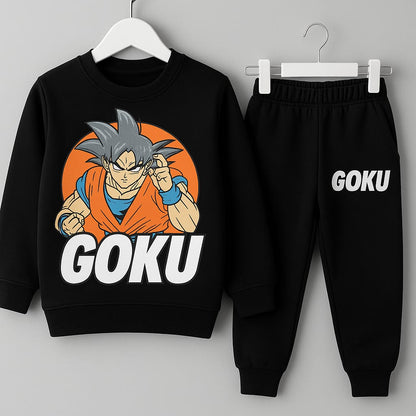 Kids Goku Printed Sweatshirt & Trouser Set