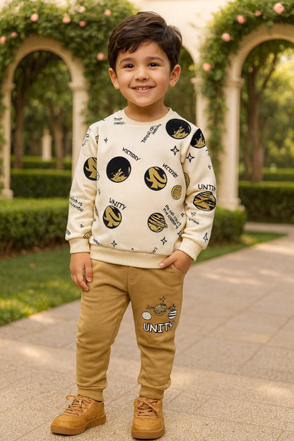 Boys “Unity & Victory” Sweatshirt & Trouser – Trendy & Comfy Everyday Wear