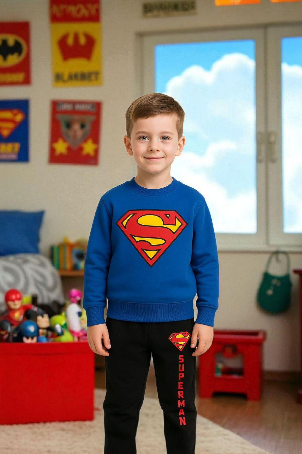 Superman Kids Sweatshirt & Pants Set