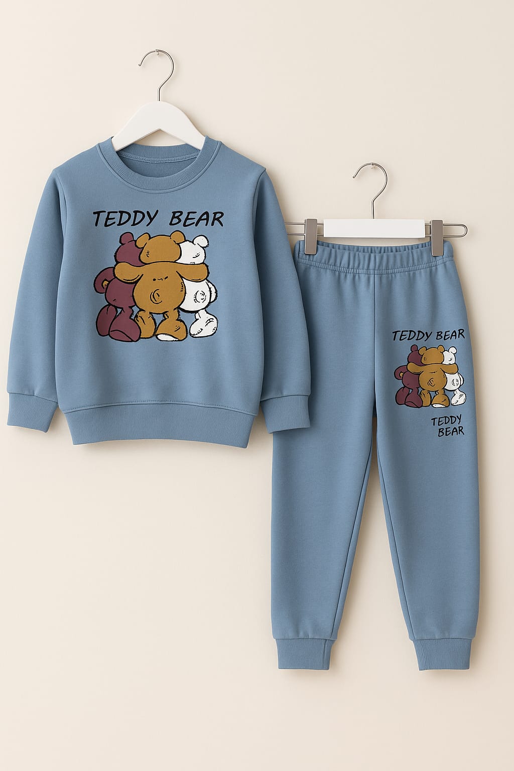 Cozy Teddy Bear Kidswear Set – Sweatshirt & Trouser