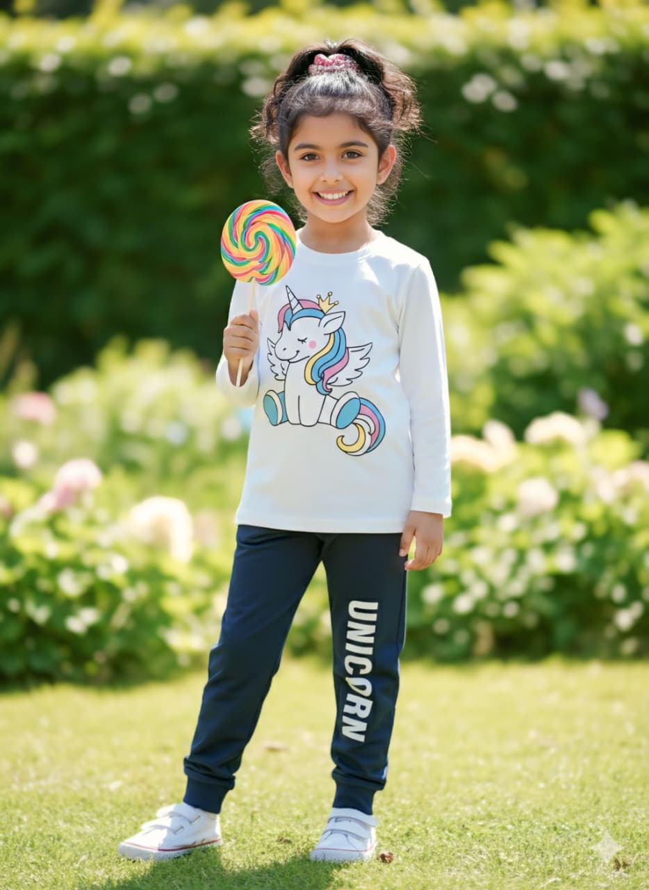 🦄 Magical Unicorn Girls 2-Piece Set – Cute & Comfy Everyday Wear
