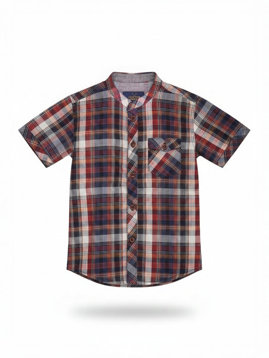Boys' Premium Plaid Cotton Shirt