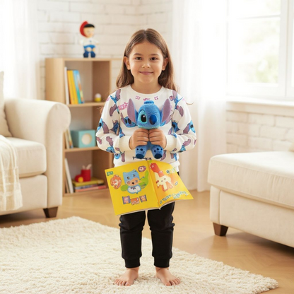 Stitch Printed Sweatshirt & Jogger Set for Kids