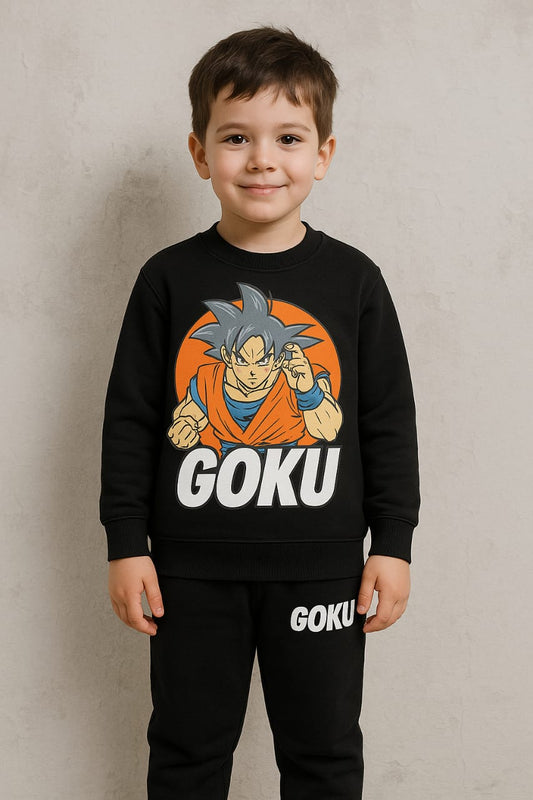 Kids Goku Printed Sweatshirt & Trouser Set