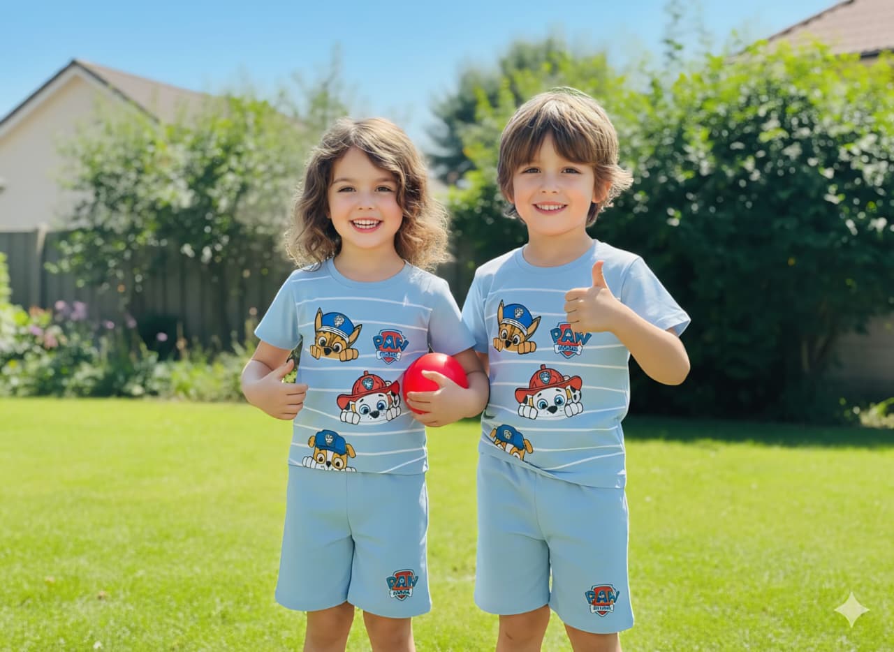 Kids' "PAW Patrol" Rescue Crew T-Shirt & Shorts Set