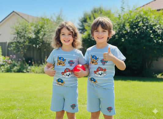 Kids' "PAW Patrol" Rescue Crew T-Shirt & Shorts Set