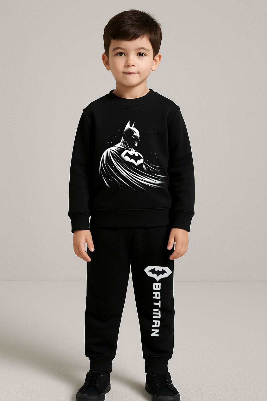 Batman Boys’ Black Sweatshirt & Jogger Set