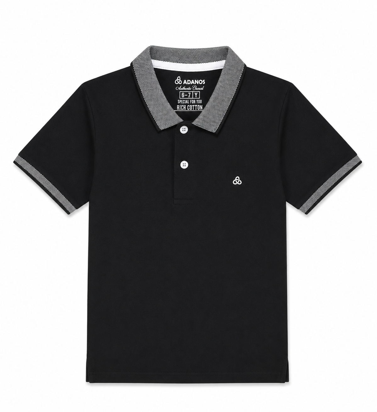 Black Premium Boys Polo Shirt