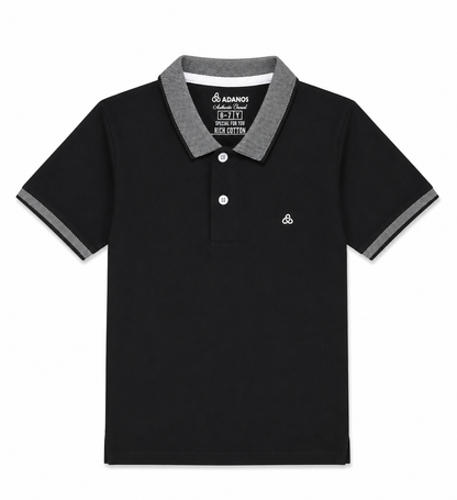 Black Premium Boys Polo Shirt