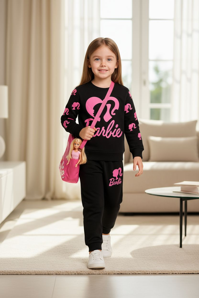 Barbie Black Tracksuit for Girls