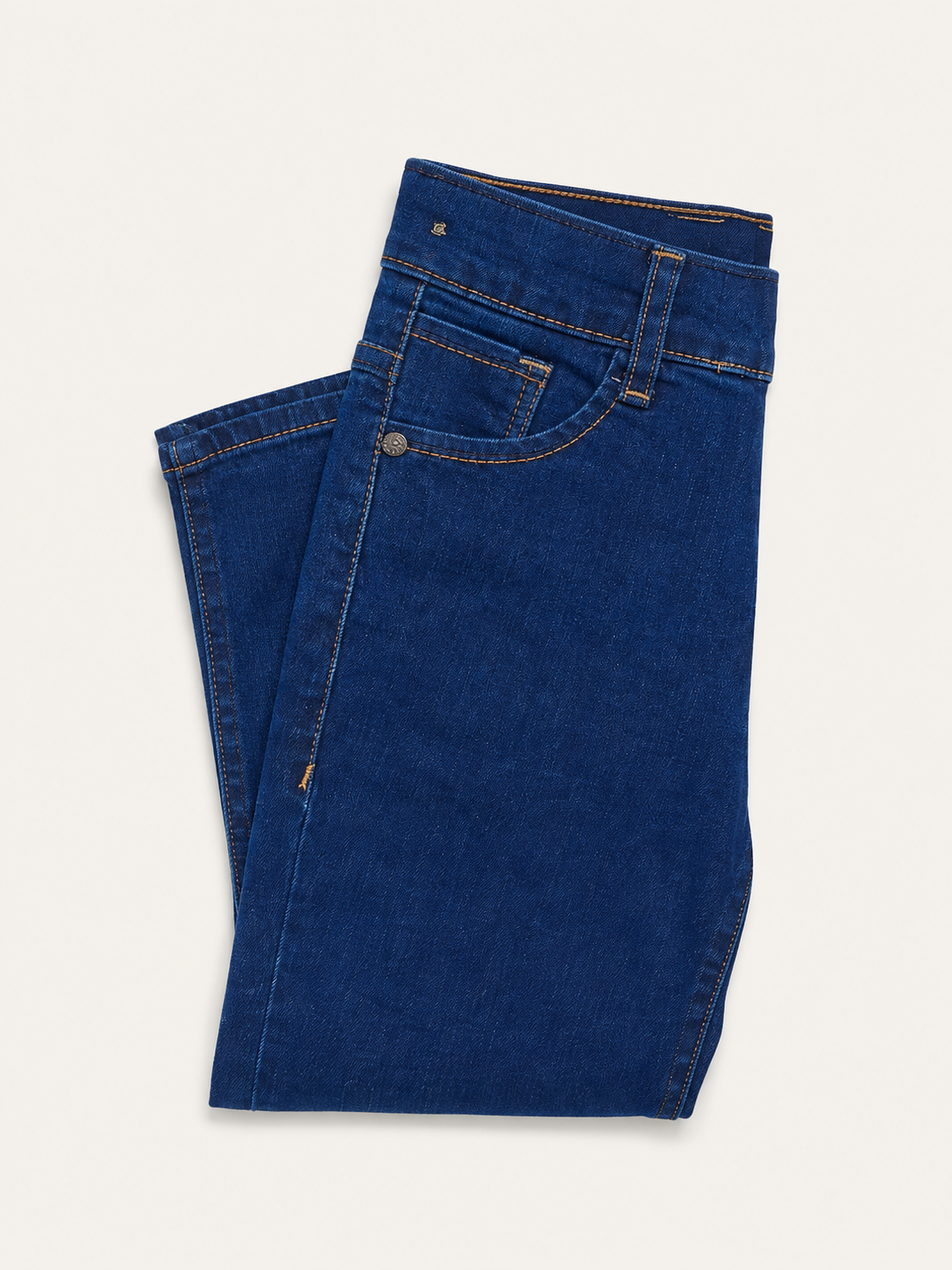 Kids Dark Blue Straight-Fit Denim Jeans
