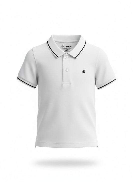 Boys Premium White Polo Shirt