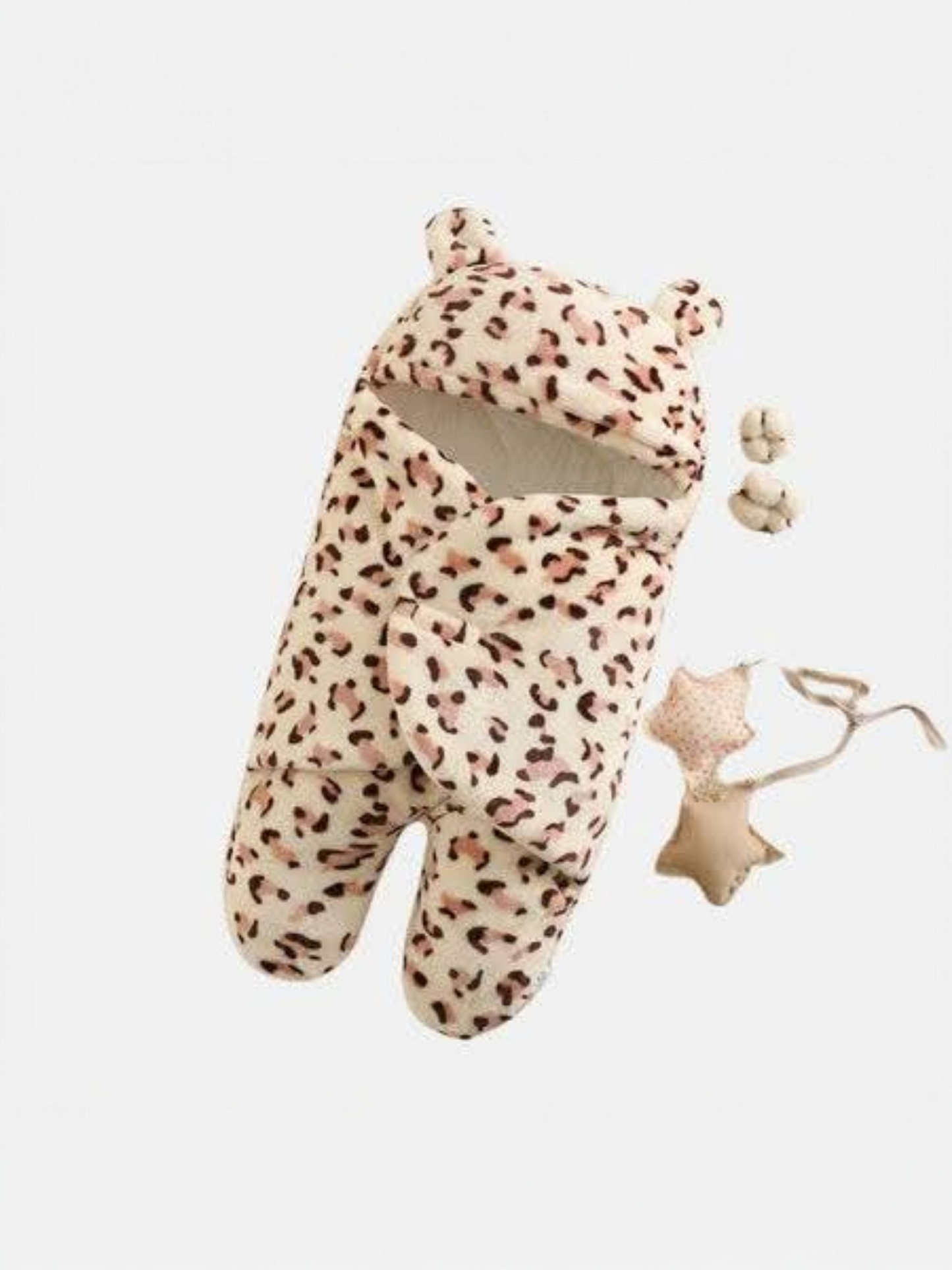 Fiercely Cozy: Leopard Print Fleece Swaddle Sack