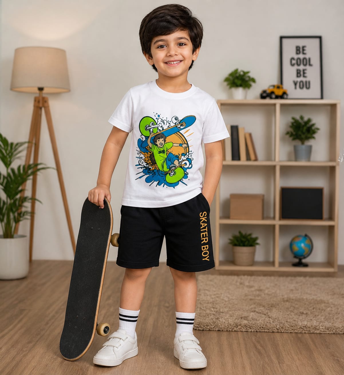 Ready, Set, Skate! Boys' Skater Graphic Tee & Shorts Set