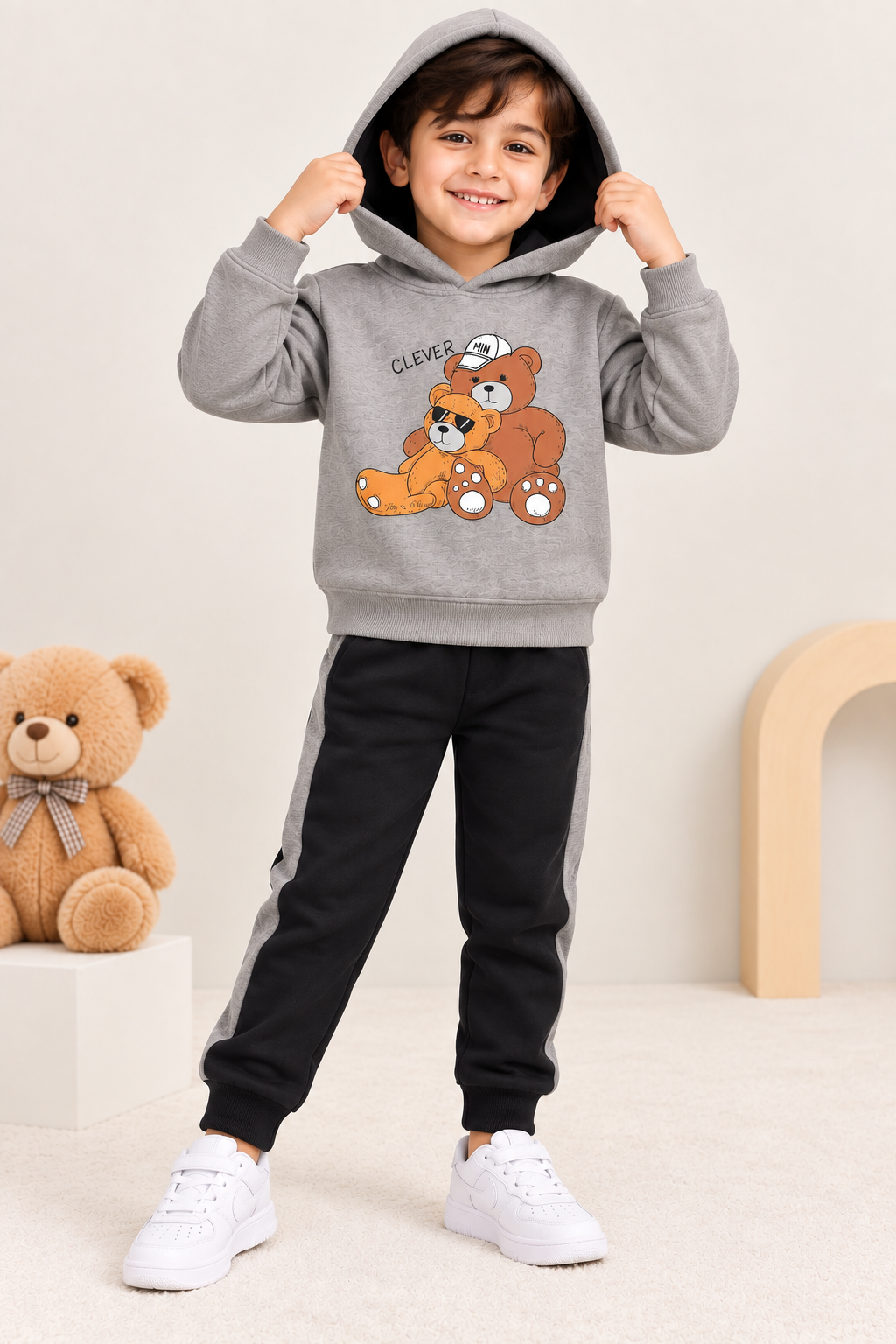 Clever Bear Hoodie Set