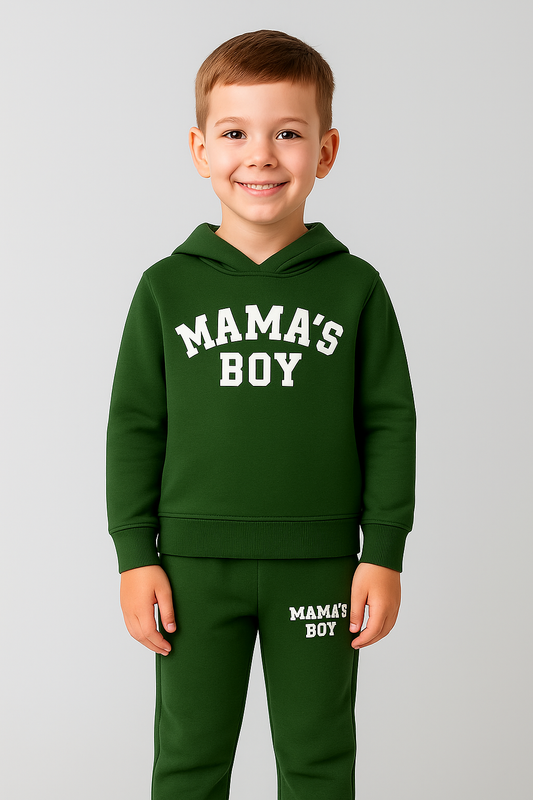 Mama’s Boy Matching Green Tracksuit Set